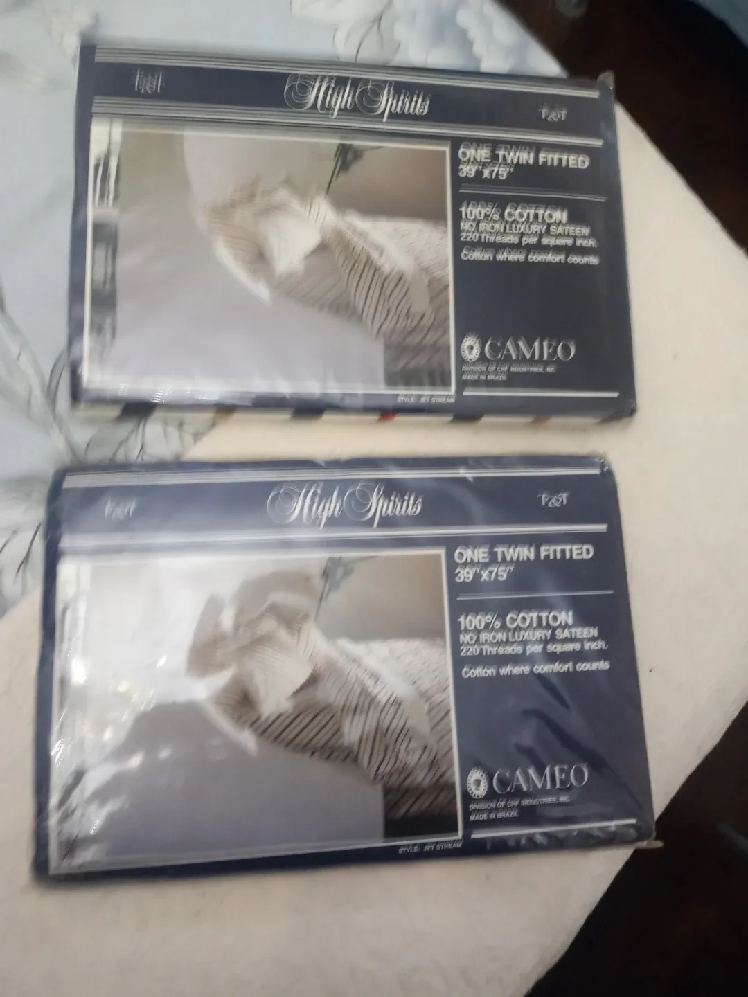 Twin Fitted Sheet - 2 Packages Inn Stock - New!