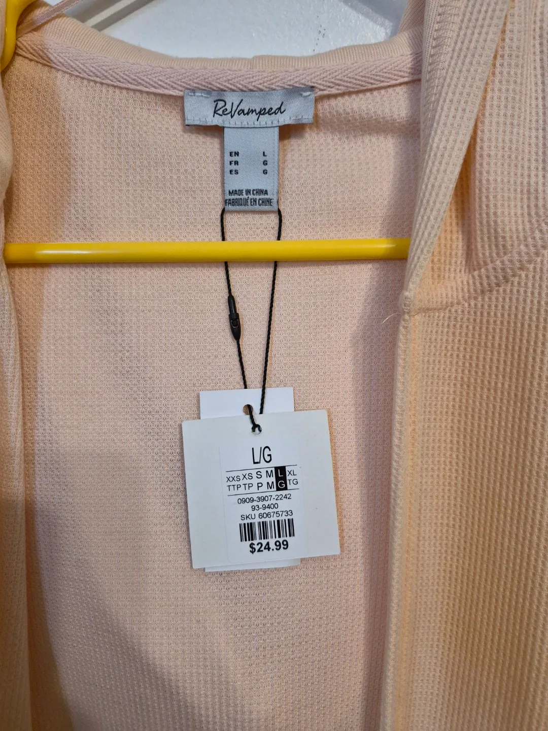 ReVamped Light Peach Cardigan - Size L/G - New image indicator(2)