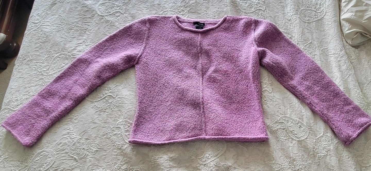 Hanro Lilac Wool Blend Sweater Size L