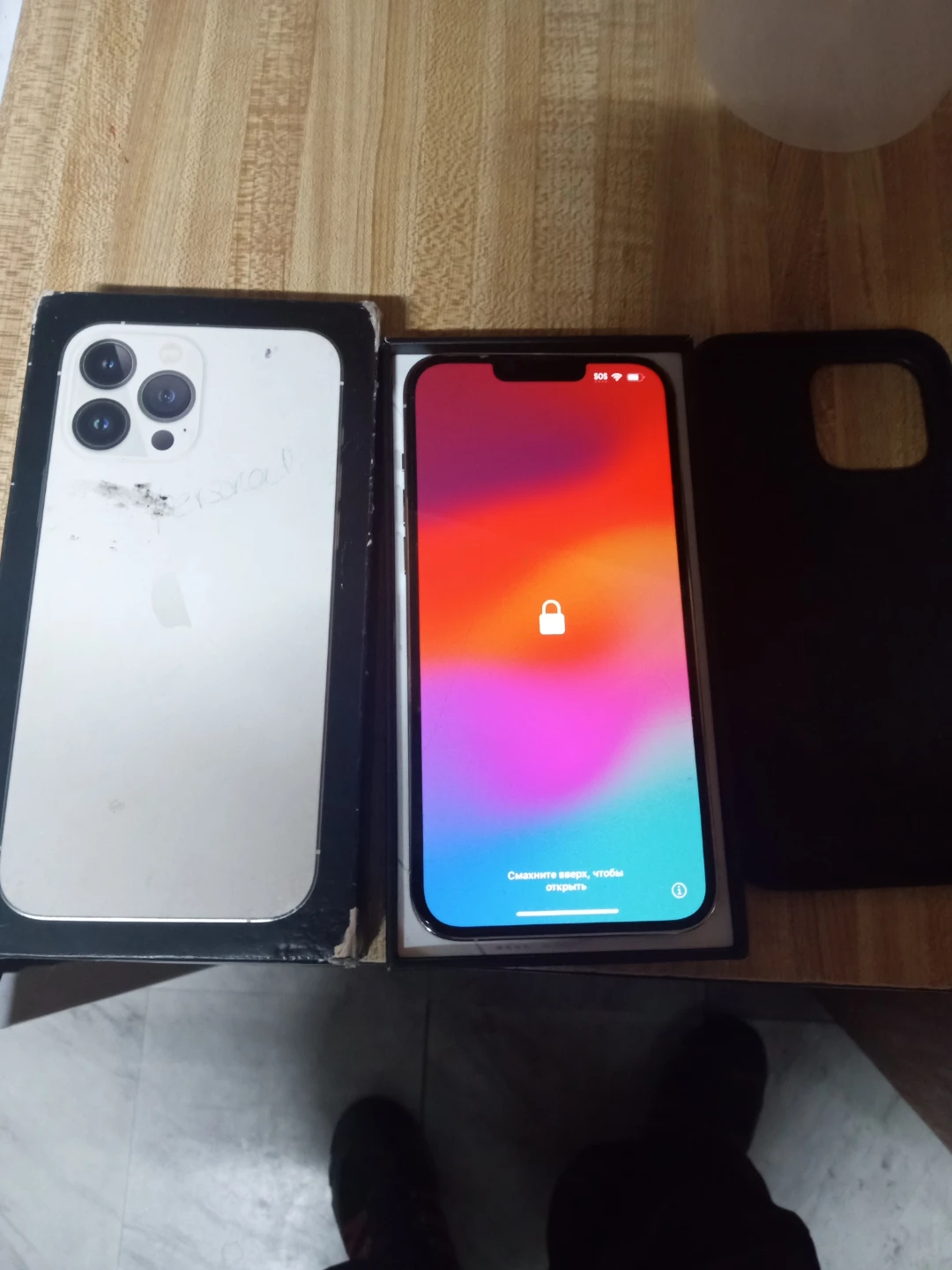iPhone 13 Pro Max Pearl White Silver with Case - photo 5