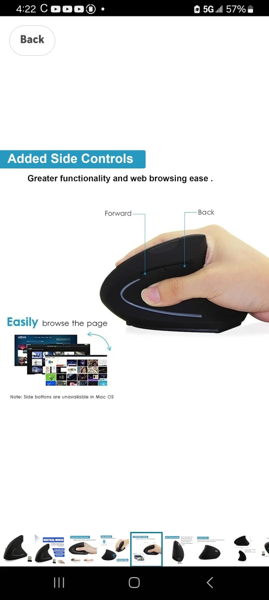 2.4Ghz Wireless Vertical Mouse - Ergonomic Design - photo 4