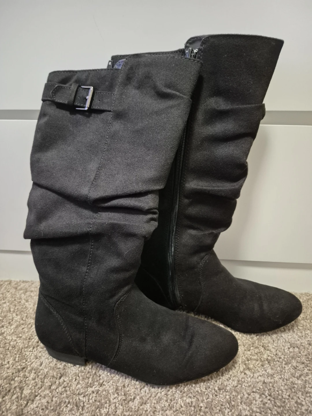 Lower East Side Raven Black Boots Size 6.5