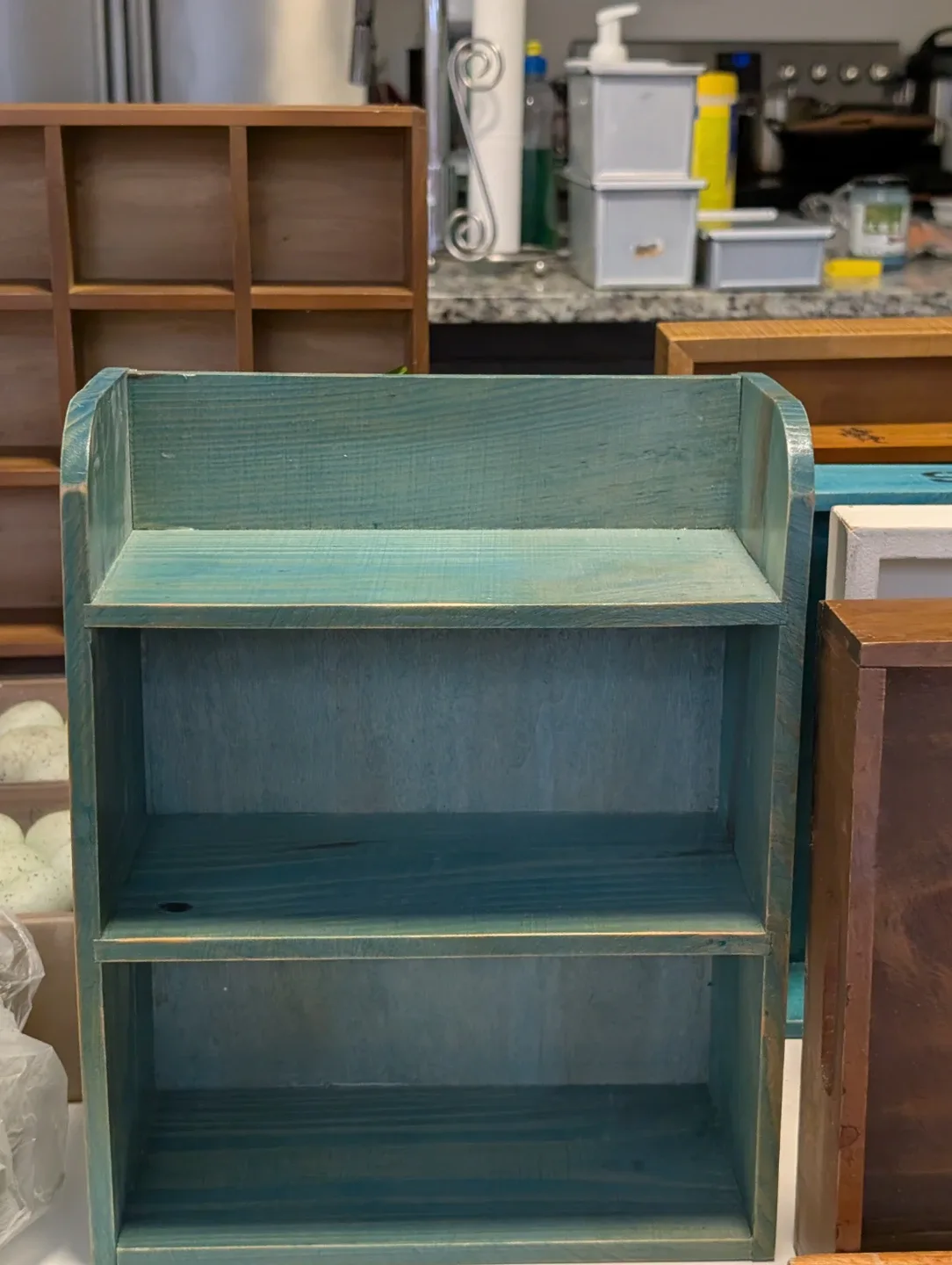 Assorted Wooden Display Shelves & Decor image indicator(5)