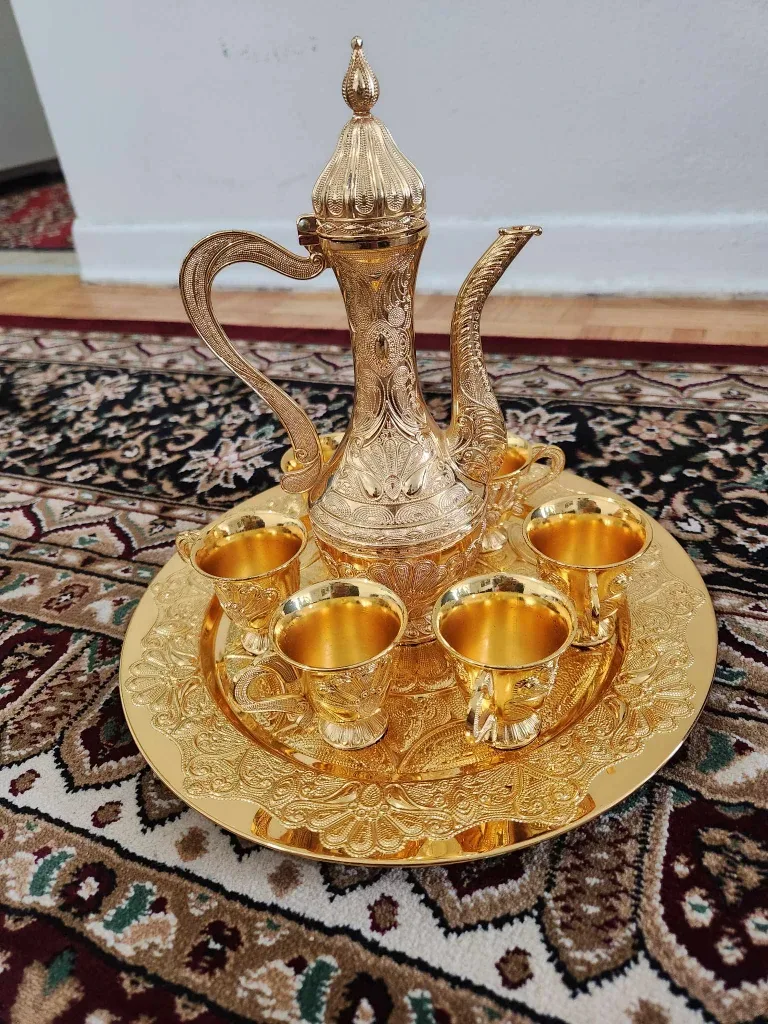 Gold Coloured Tea Set