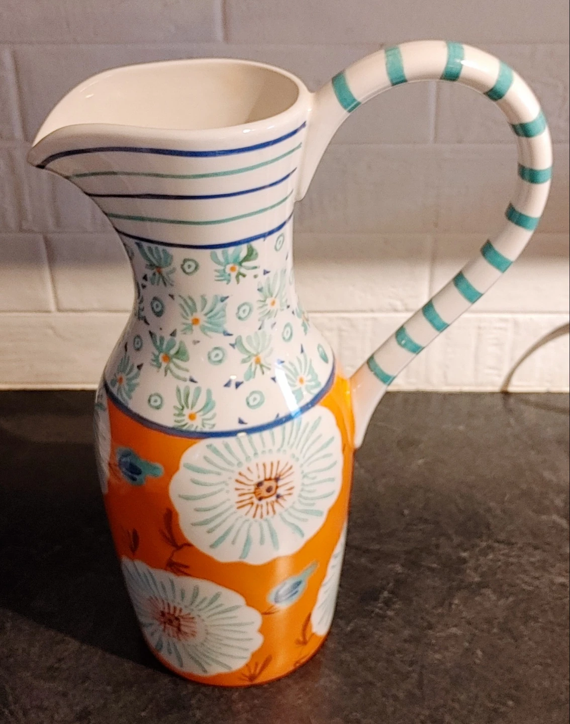 Floral Ceramic Pitcher - photo 3