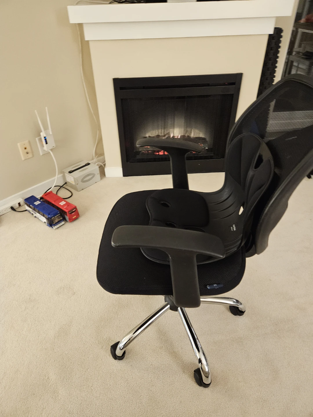 Black Office Chair with Lumbar Support - photo 2