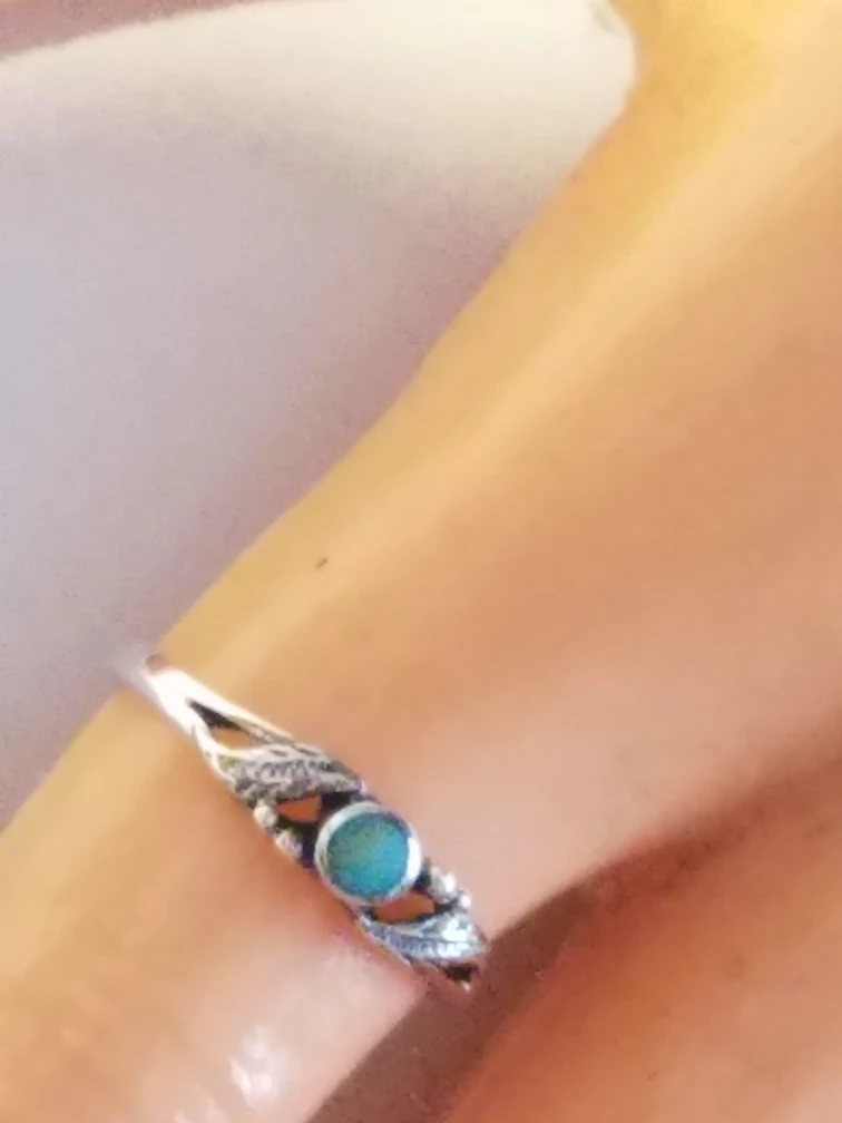 Sterling Silver 925 Ring with Turquoise Stone - photo 2