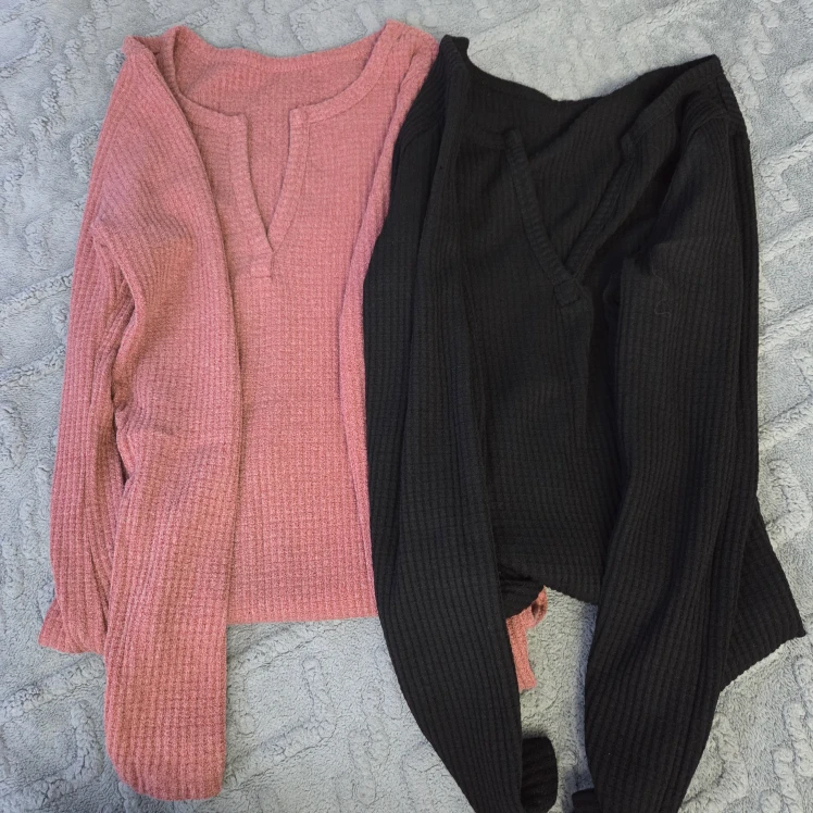 Two Long Sleeve Shirts - Pink and Black