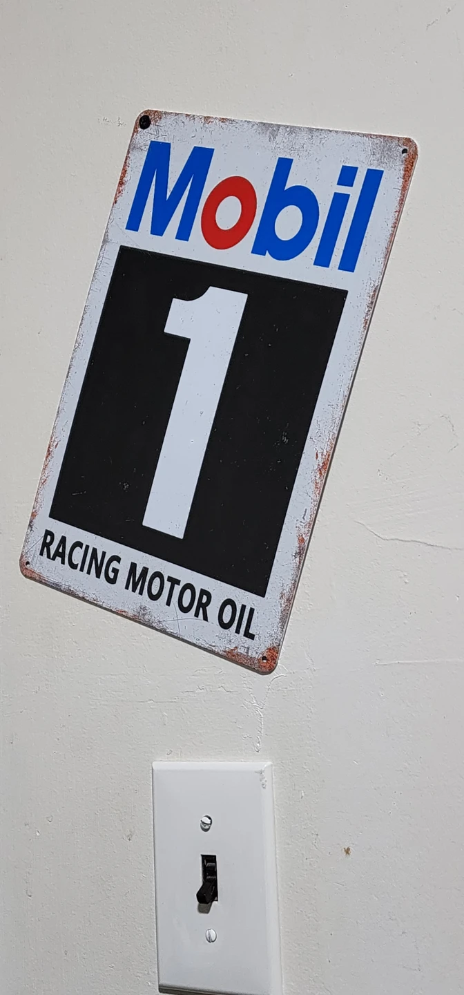 Mobil Racing Motor Oil Sign - photo 3