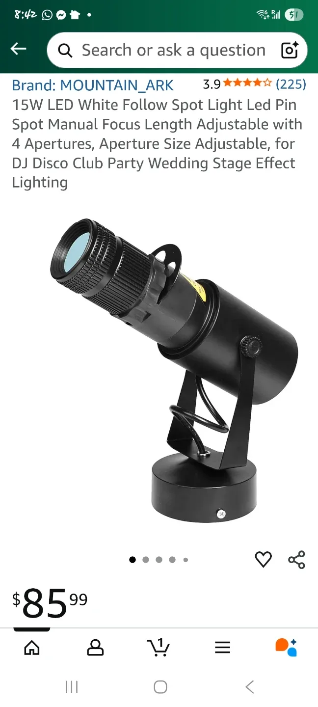 15W LED White Follow Spot Light