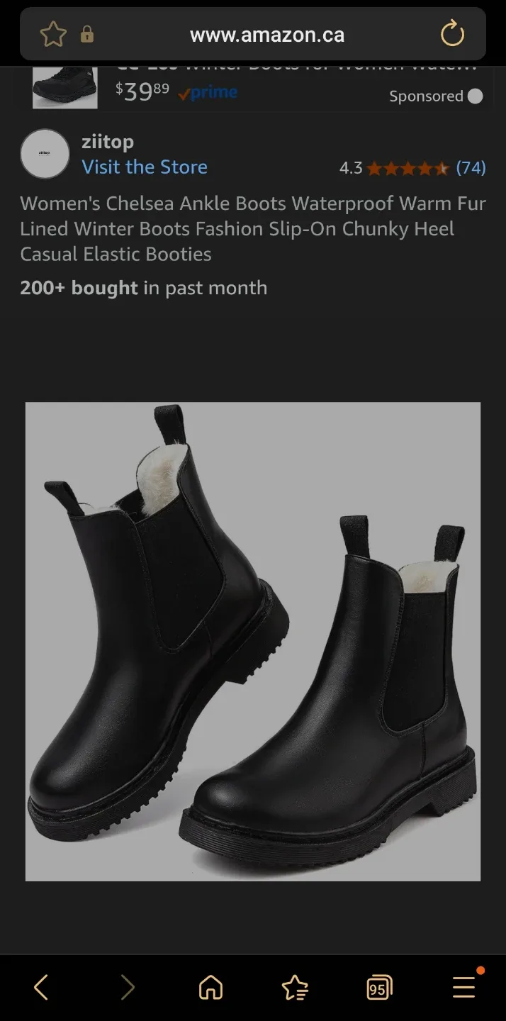 Women's Chelsea Ankle Boots - Size 9