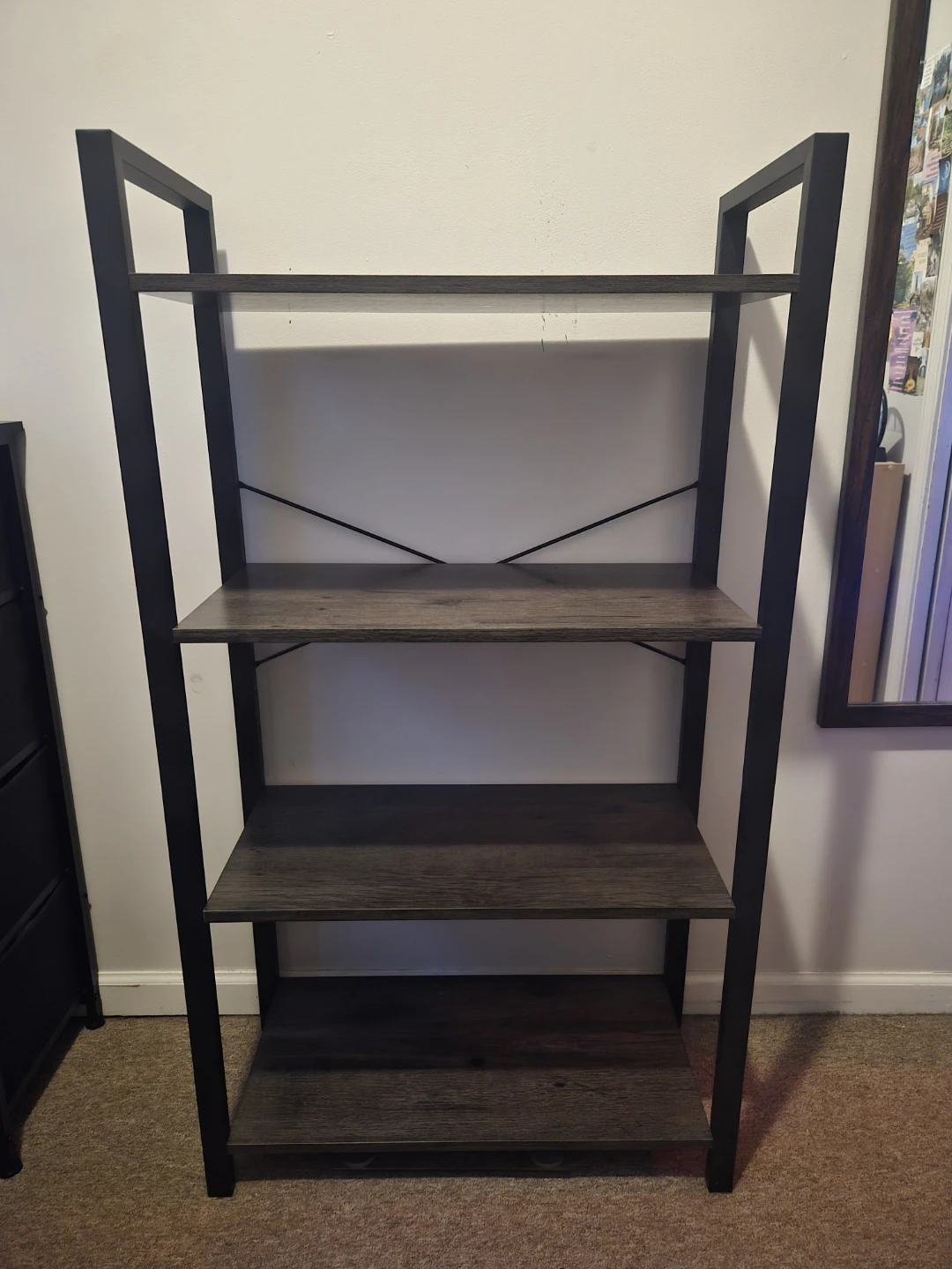 4-Tier Shelf, Wood and Metal - photo 2