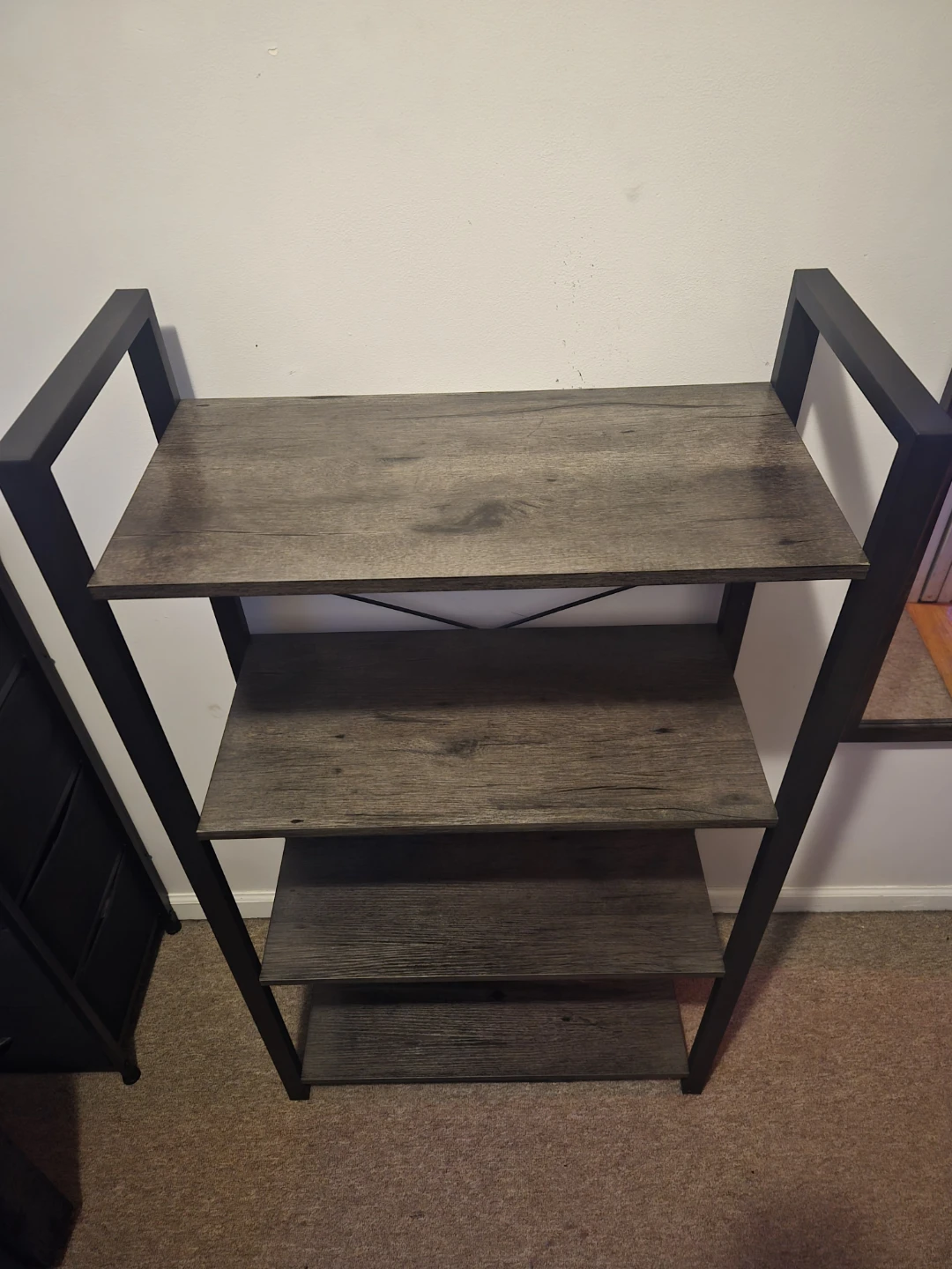 4-Tier Shelf, Wood and Metal - photo 3