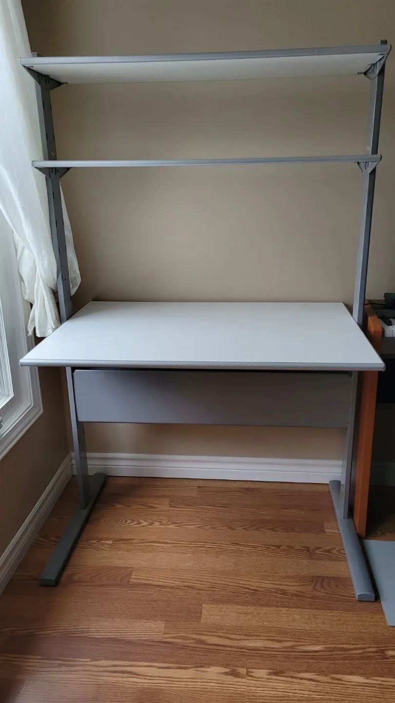 White Desk with Shelves