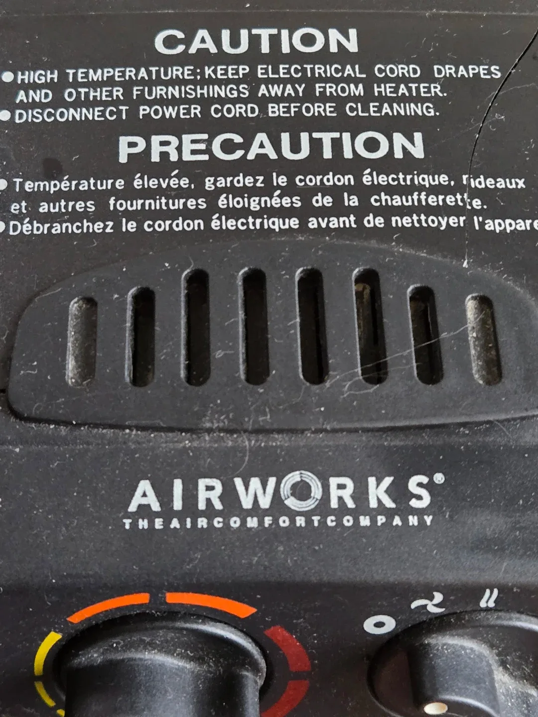 Airworks Personal Space Heater image indicator(2)