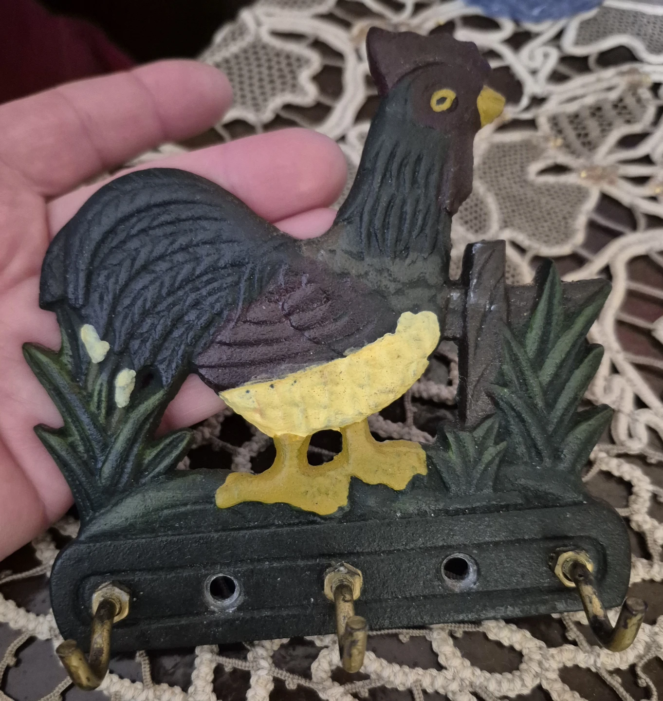 cast iron Rooster Key Holder - photo 2
