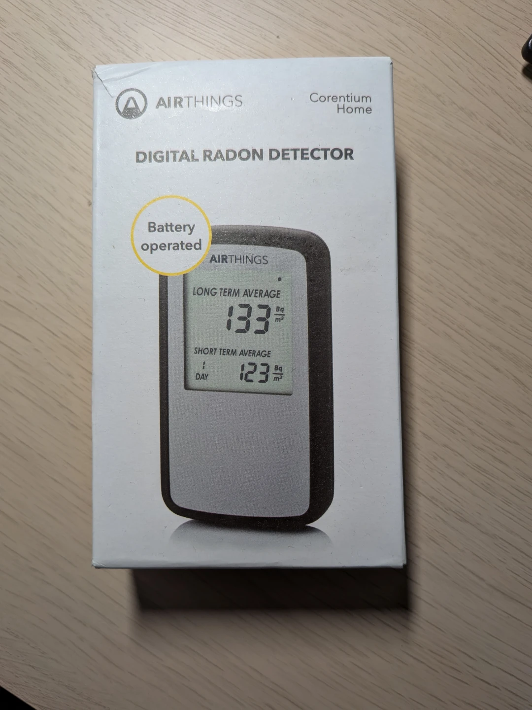 Airthings Corentium Home Digital Radon Detector