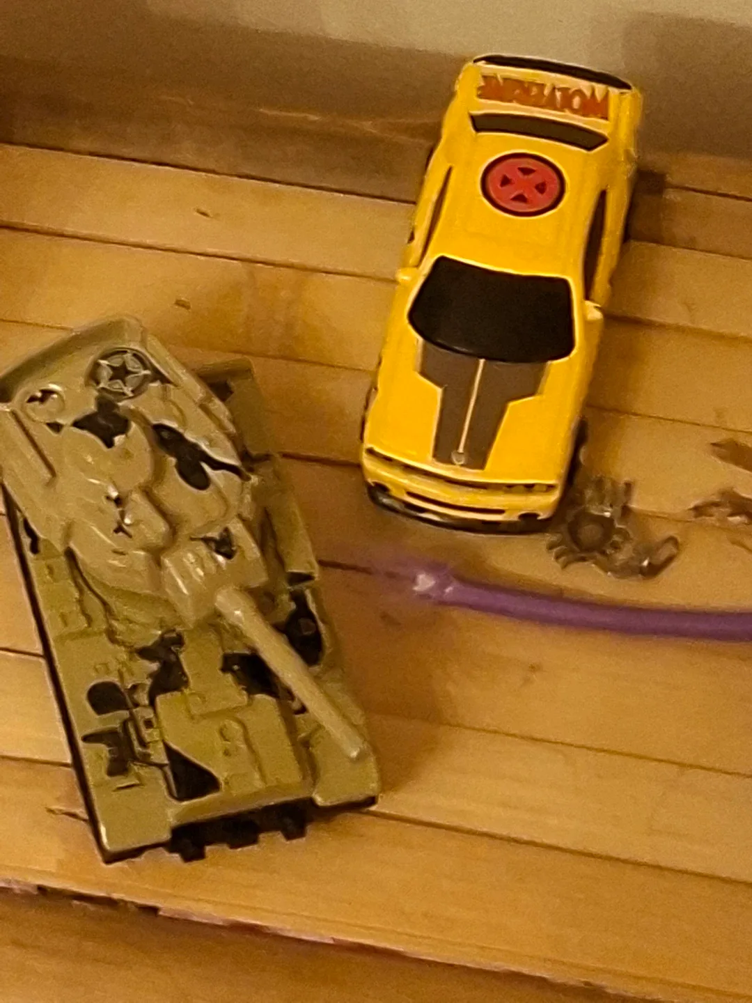 Toy Wolverine Car and Tank