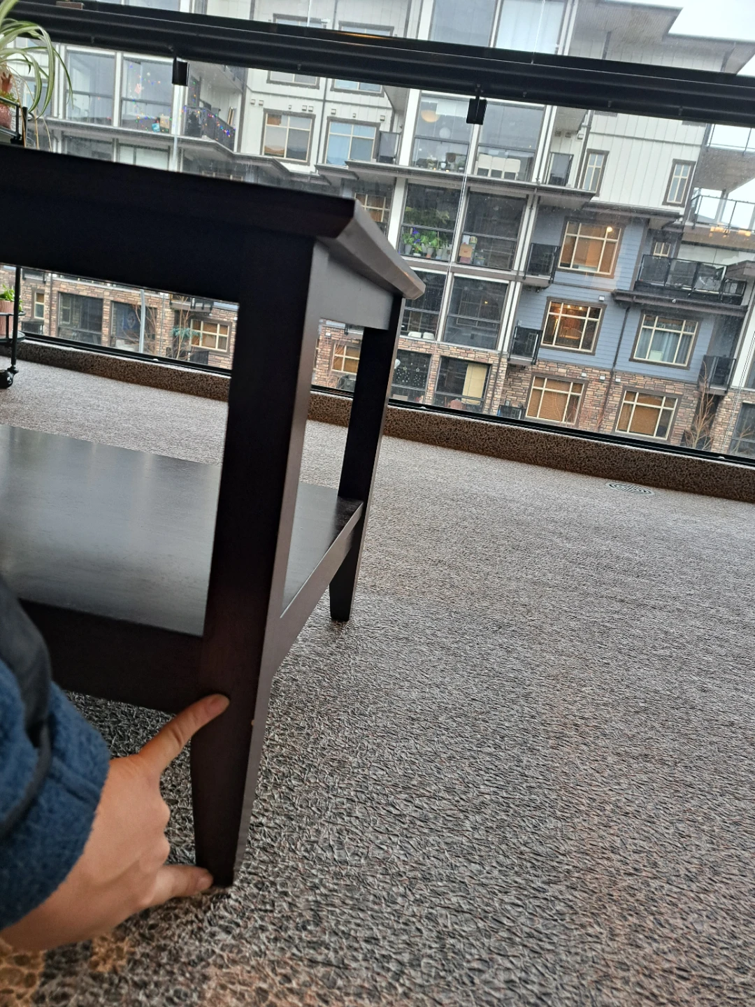 Dark Brown Wooden Coffee Table 100x54x43cm - photo 2