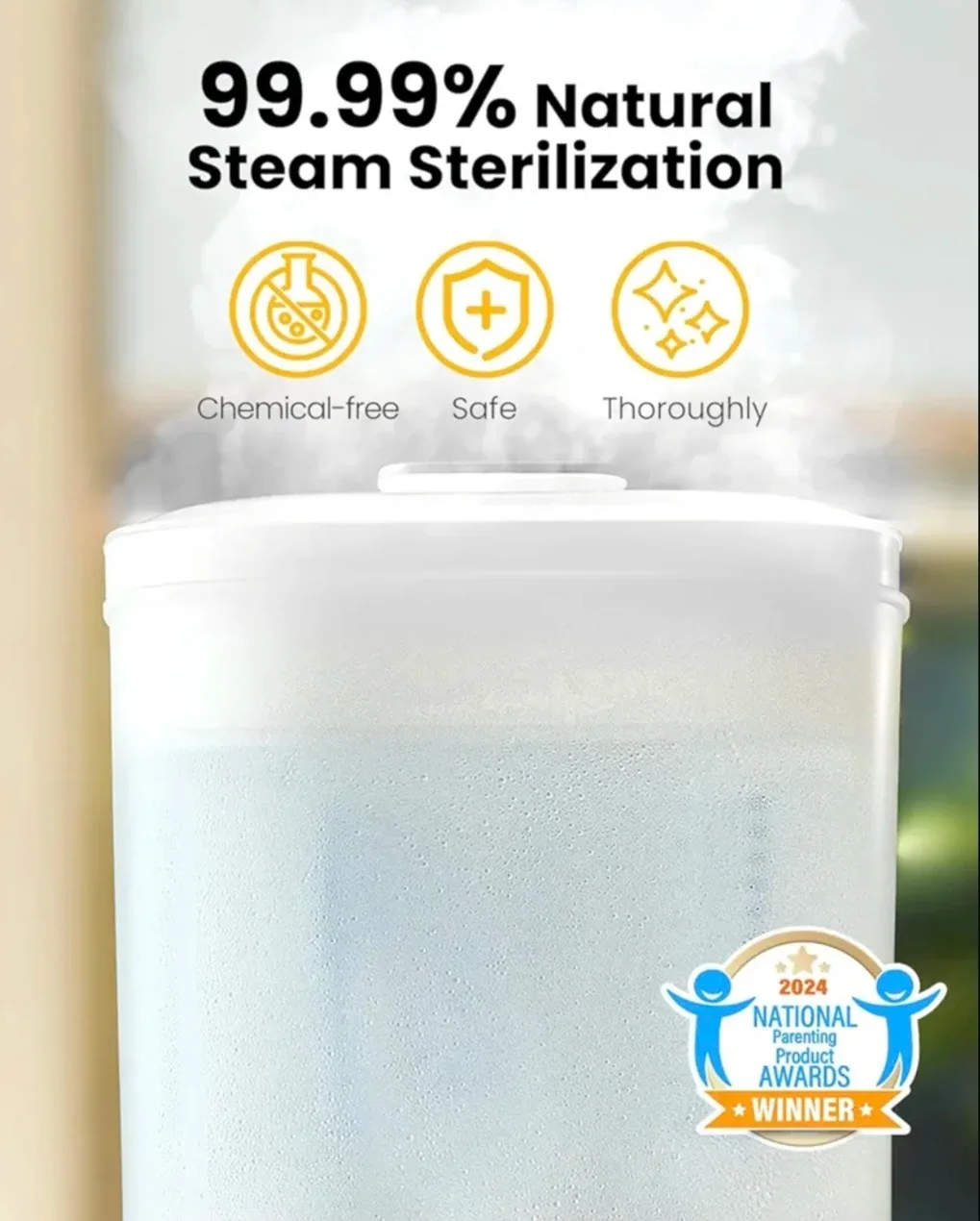 Hauture Baby Bottle Sterilizer 6 in 1Sterilizer Dryer image indicator(2)