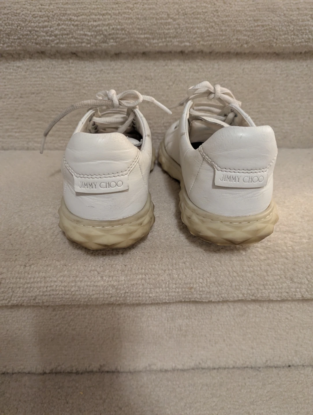 Jimmy Choo White Leather Sneakers size 5 - photo 5