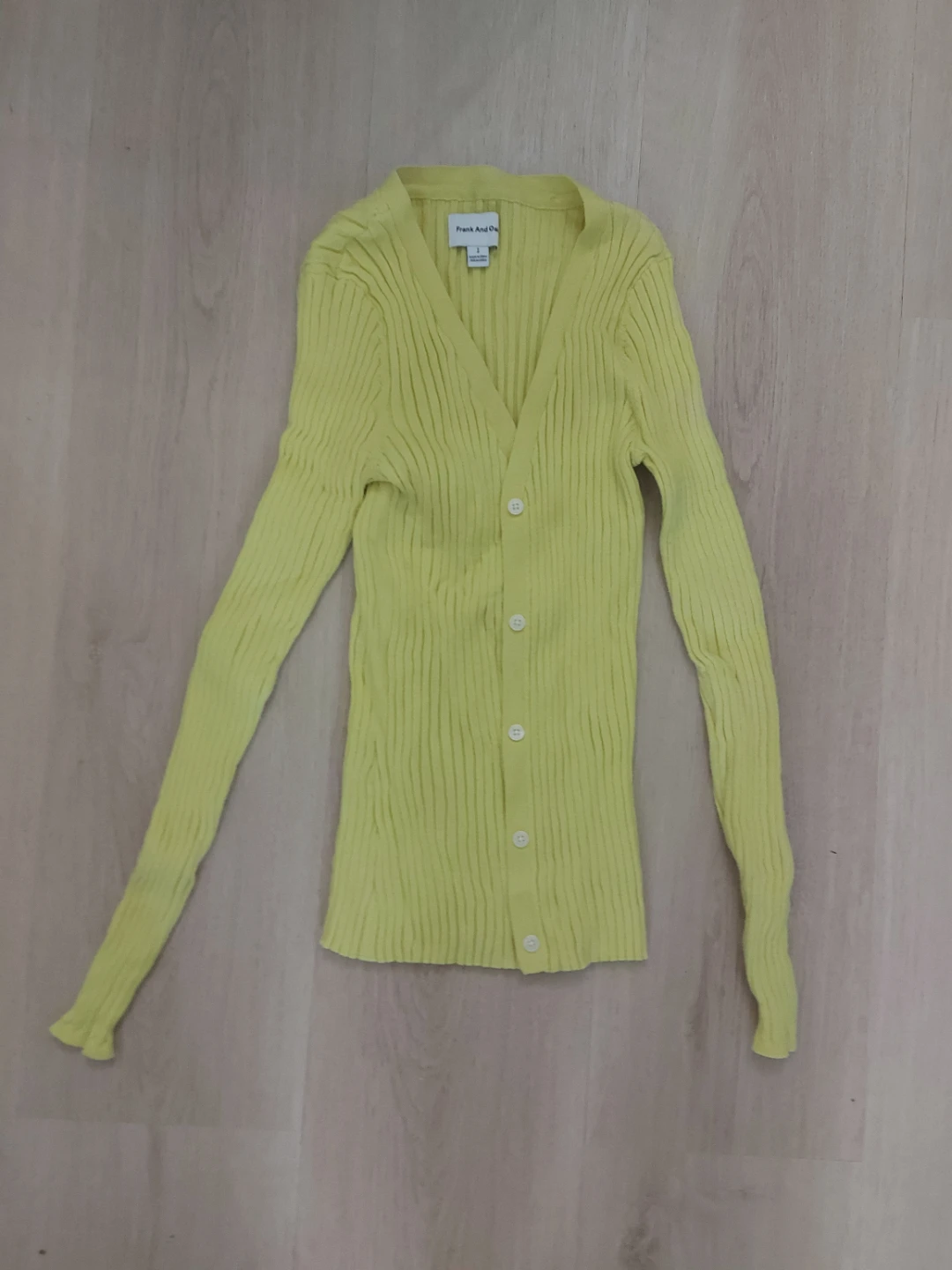 Frank And Oak Yellow Cardigan - Size S - photo 3