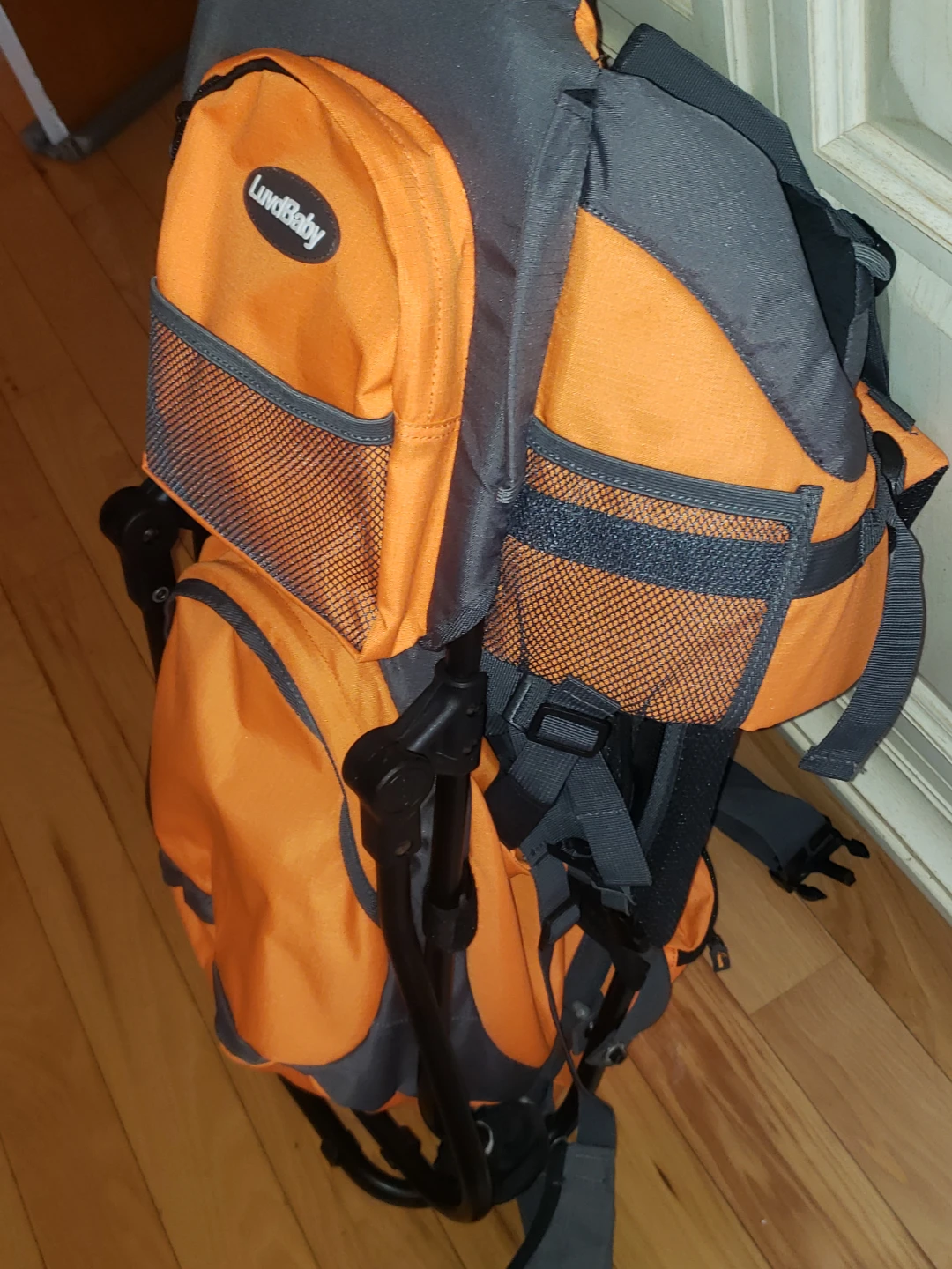 Luvdbaby Premium Baby Backpack Carrier - Orange/Gray - photo 3