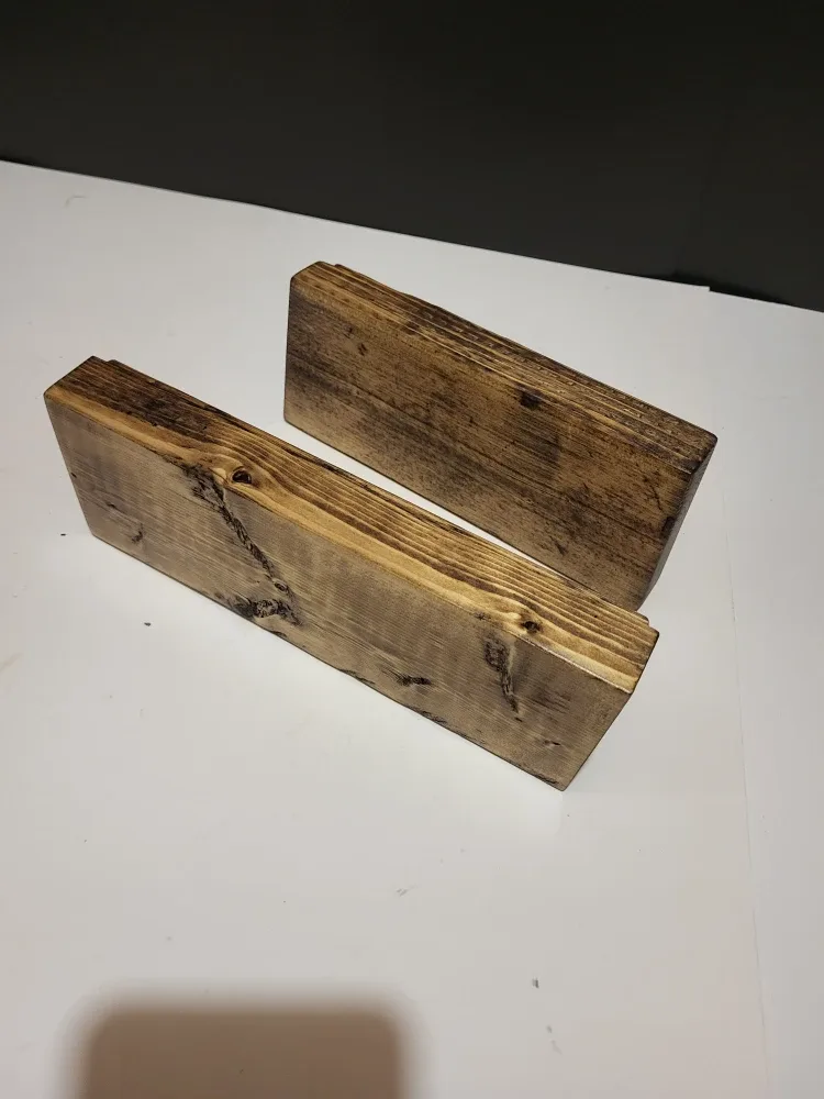 Handmade 3 Tea Light Candle Wooden Holders image indicator(4)