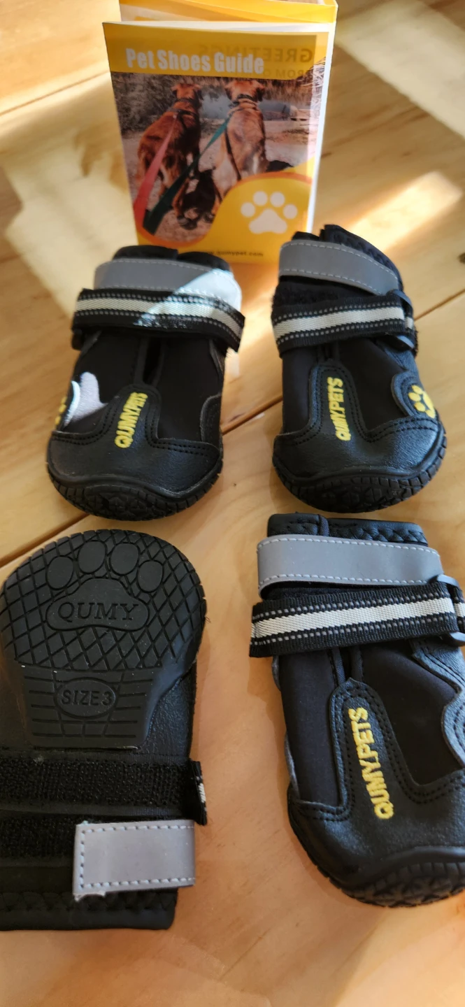 Qumy Pets Dog Boots Size 3 - Set of 4