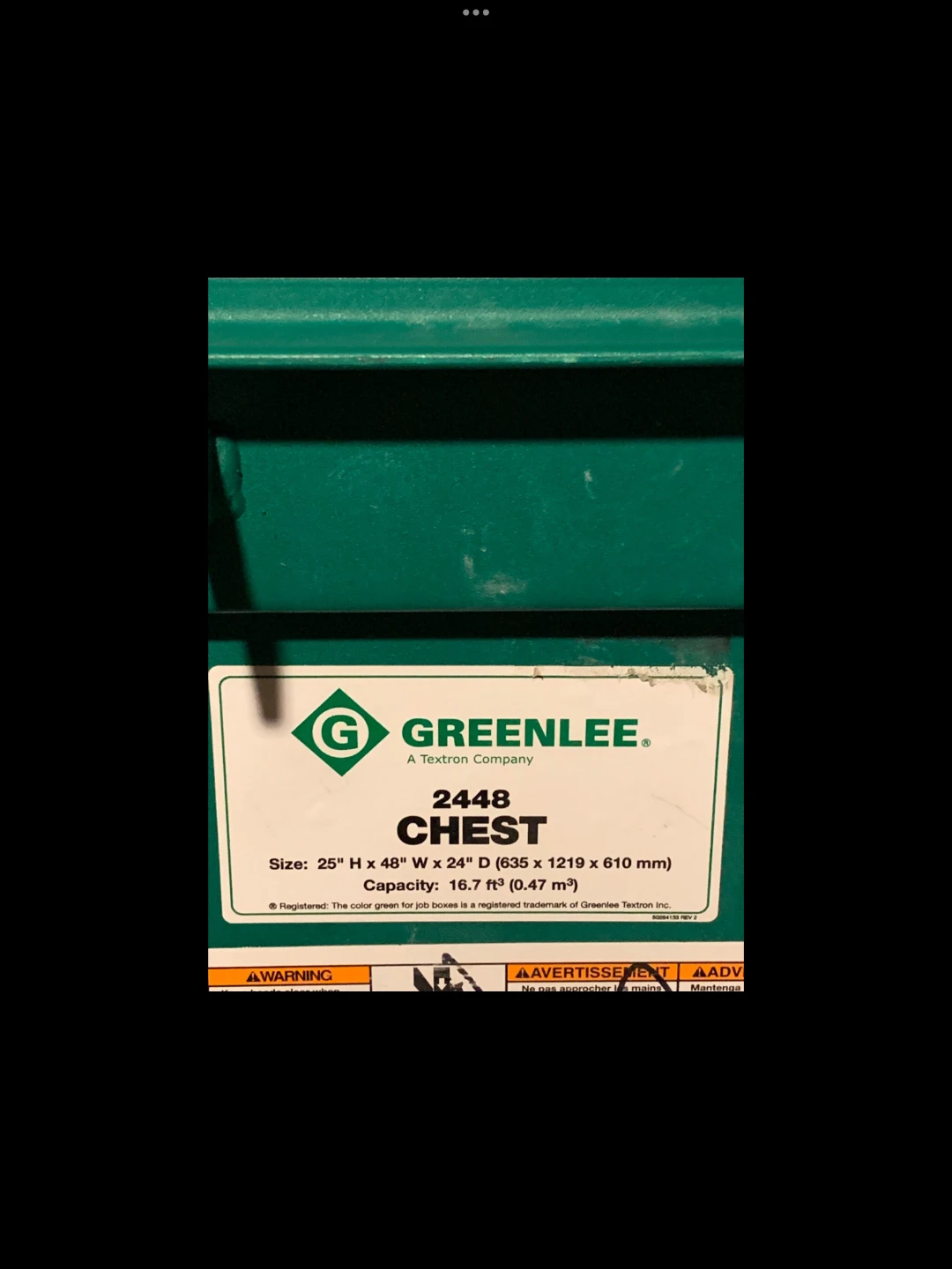 Greenlee 2448 Chest - Job Box - photo 2