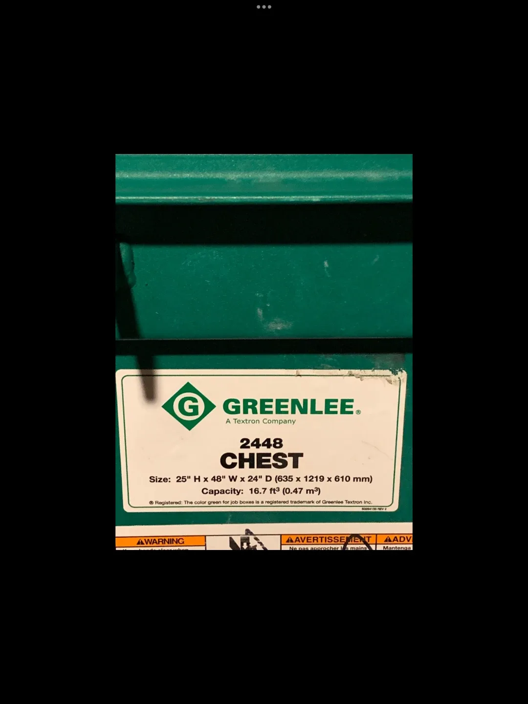 Greenlee 2448 Chest - Job Box image indicator(2)