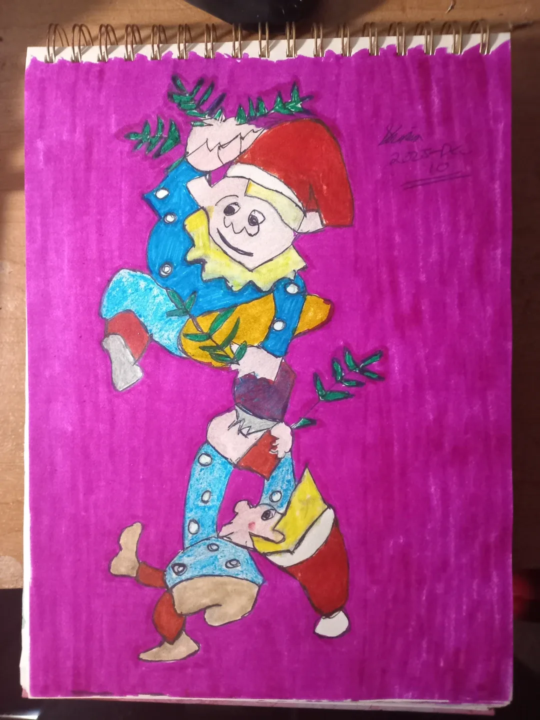 TWO ELVES DRAWINGS ILLUSTRATIONS ART BY CUSTOM ARTIST SHERWIN