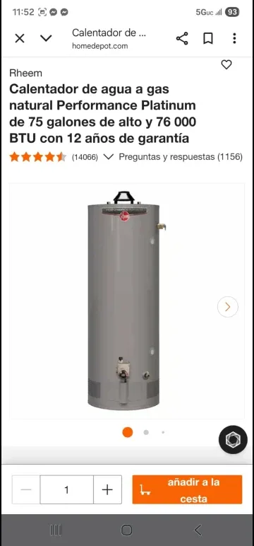 New Rheem 75 gallon hybrid water heater