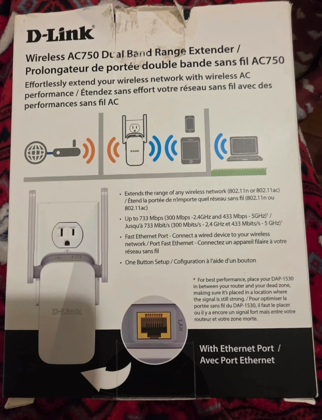D-Link AC750 Dual Band WiFi Range Extender - New - photo 2