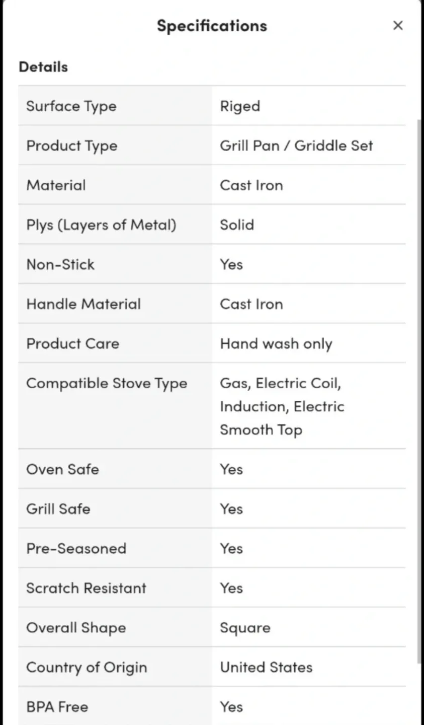 Lodge Chef Collection 11 Inch Square Grill Pan #Cleanout image indicator(3)