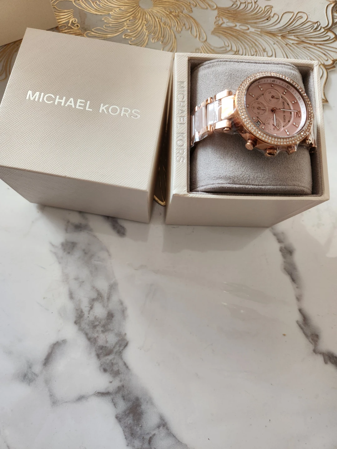 Michael Kors Rose Gold Watch with Box