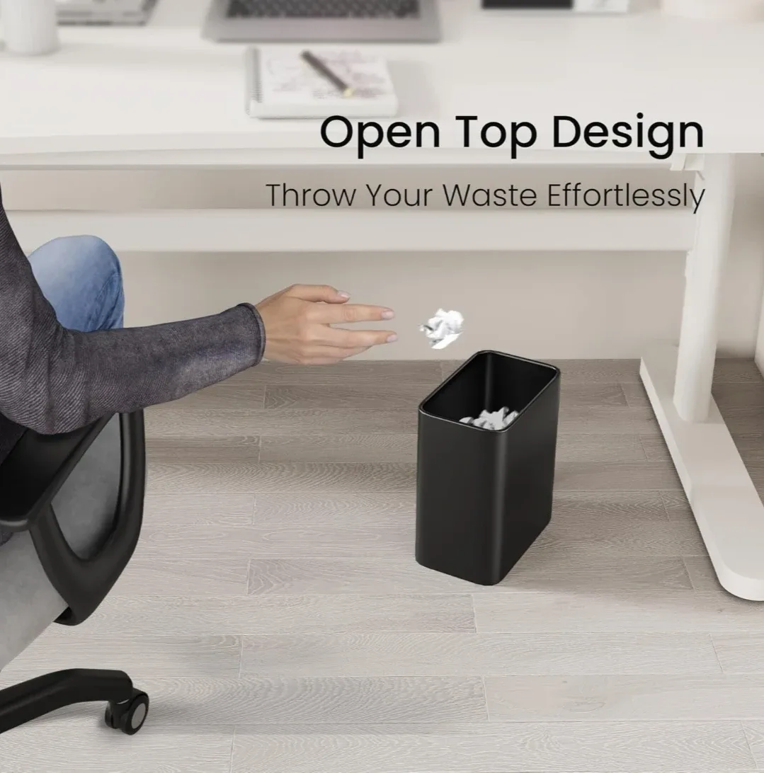 Cesun Small Black Trash Can - 2.1 Gallon image indicator(4)