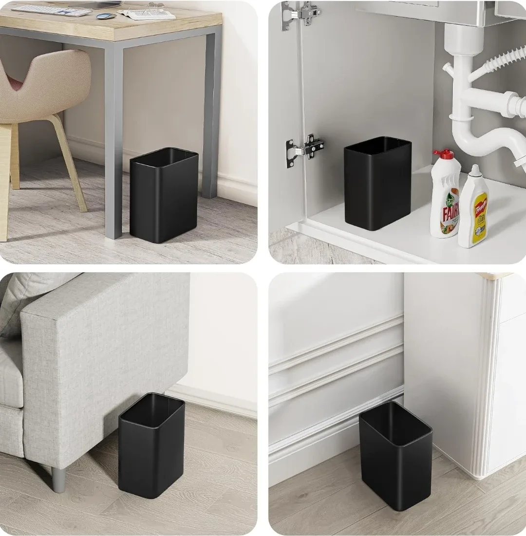 Cesun Small Black Trash Can - 2.1 Gallon image indicator(7)