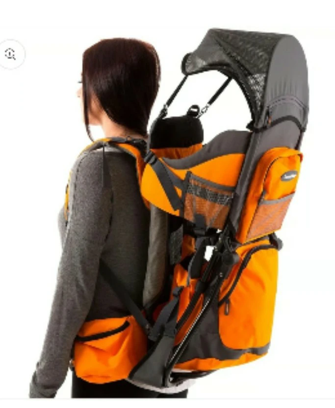 Luvdbaby Premium Baby Backpack Carrier - Orange/Gray