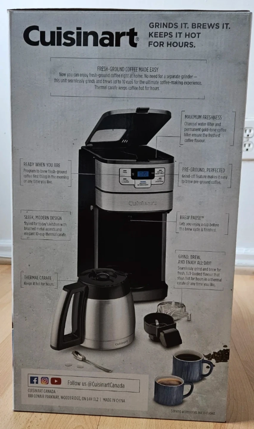 NEW - Cuisinart Automatic Grind & Brew 10-Cup Coffeemaker - photo 3