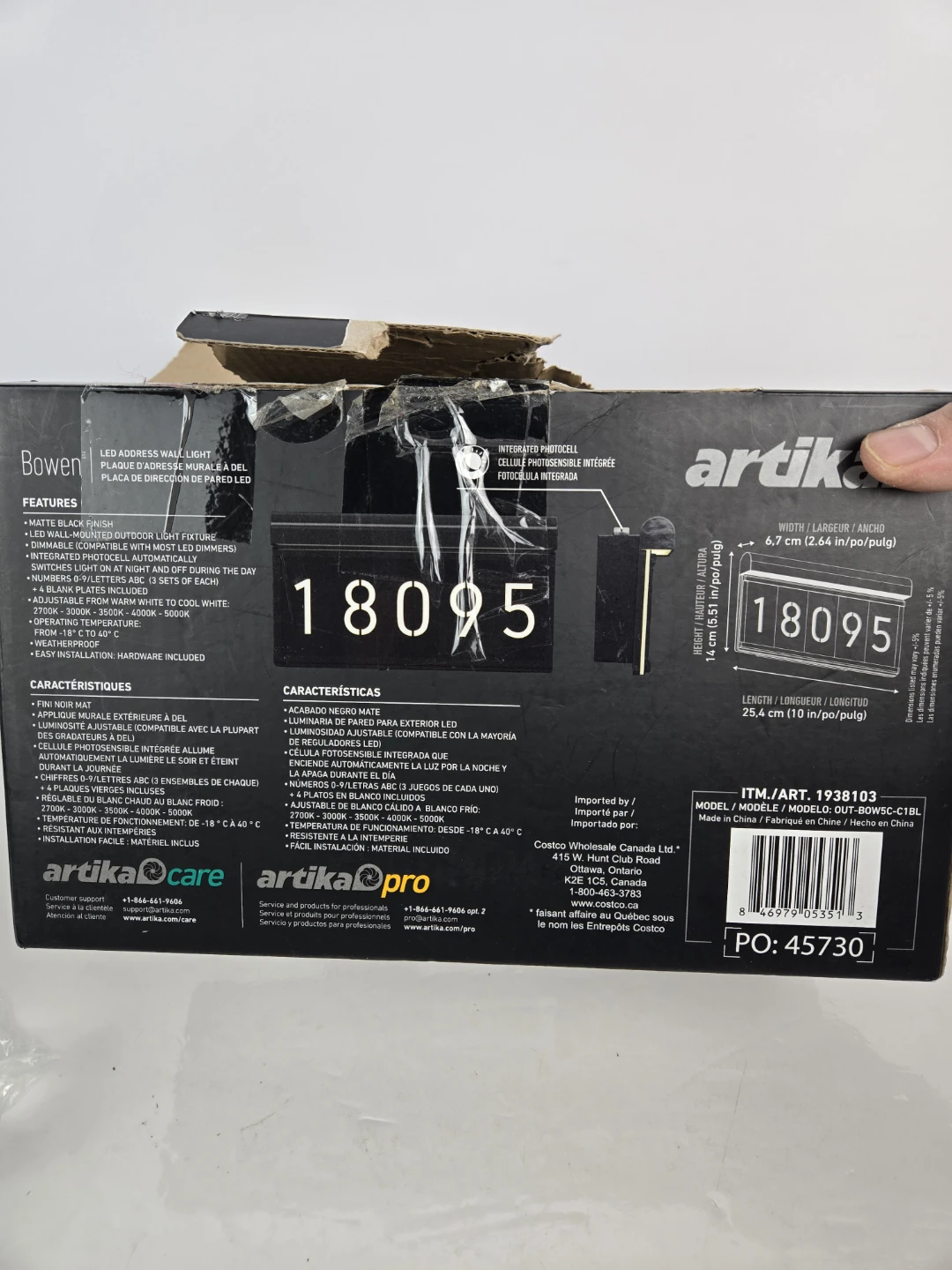 ARTIKA LED ADDRESS WALL LIGHT BOWEN - photo 2