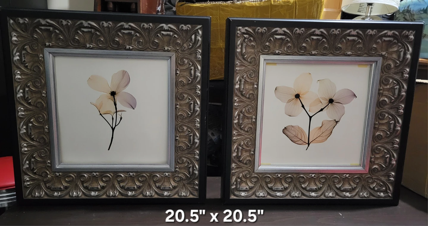 Beautiful Framed Floral Wall Art - Set of 2. - photo 3