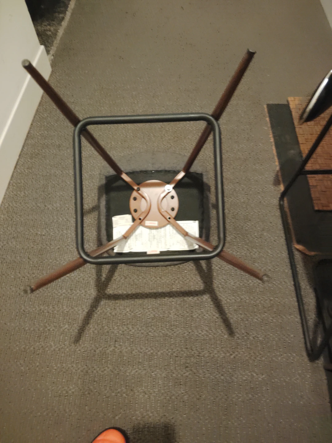Gray Upholstered Counter Stool - photo 4