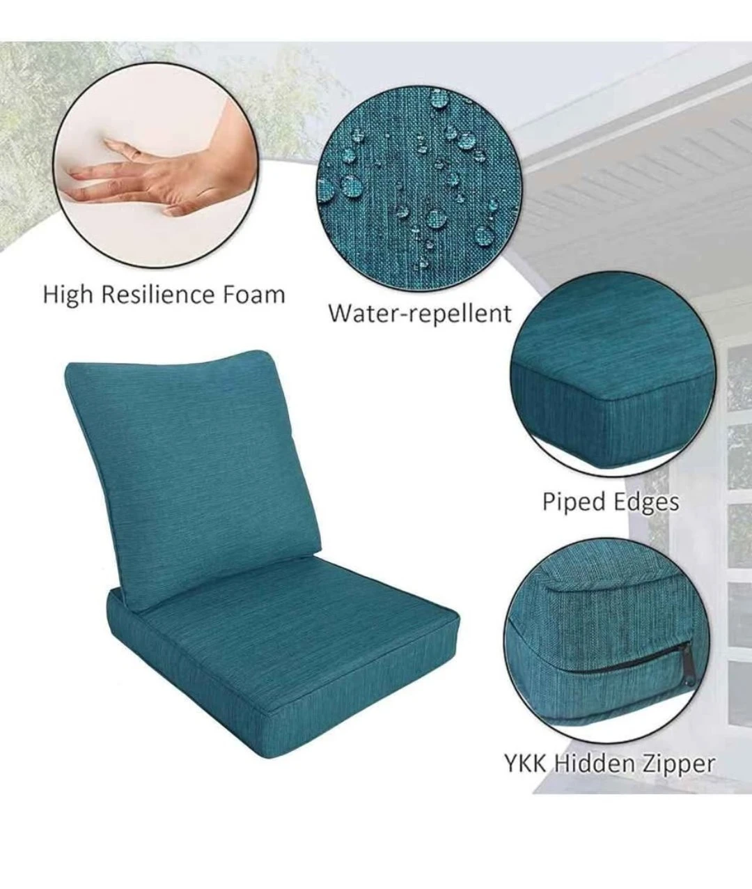 Teal Outdoor Chair Cushions - photo 5