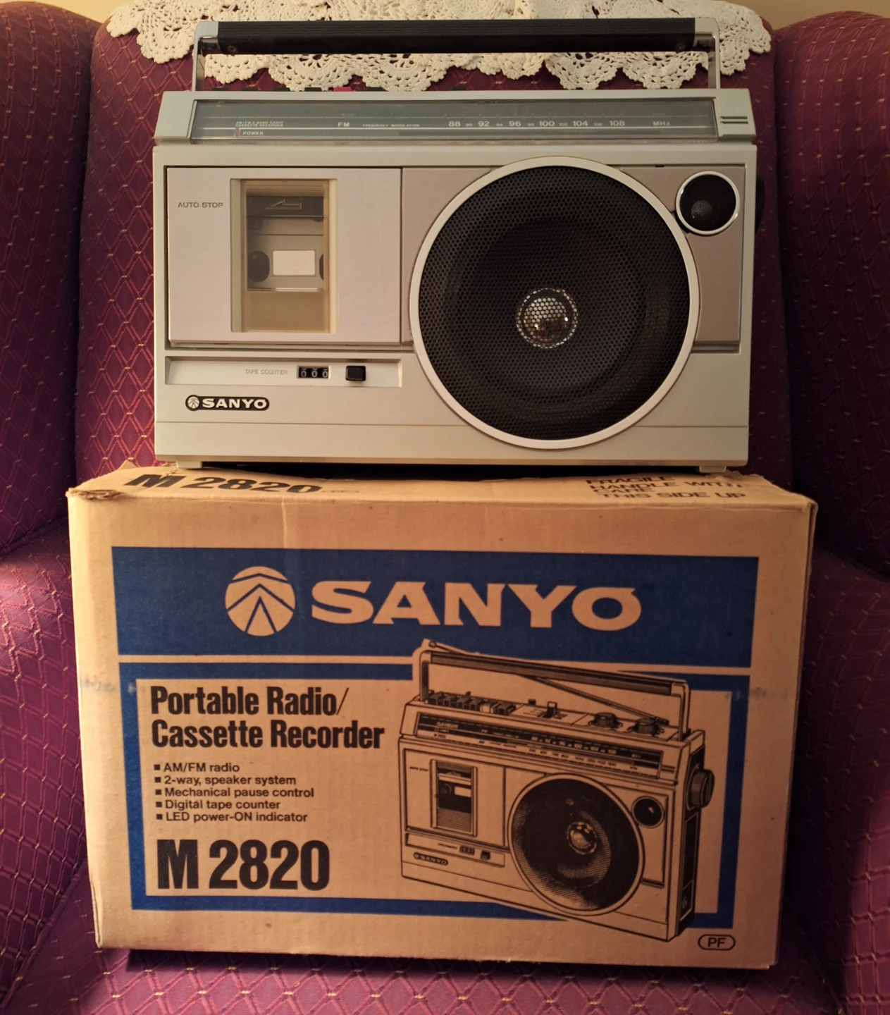 Sanyo AM/FM Portable Radio/Cassette Recorder