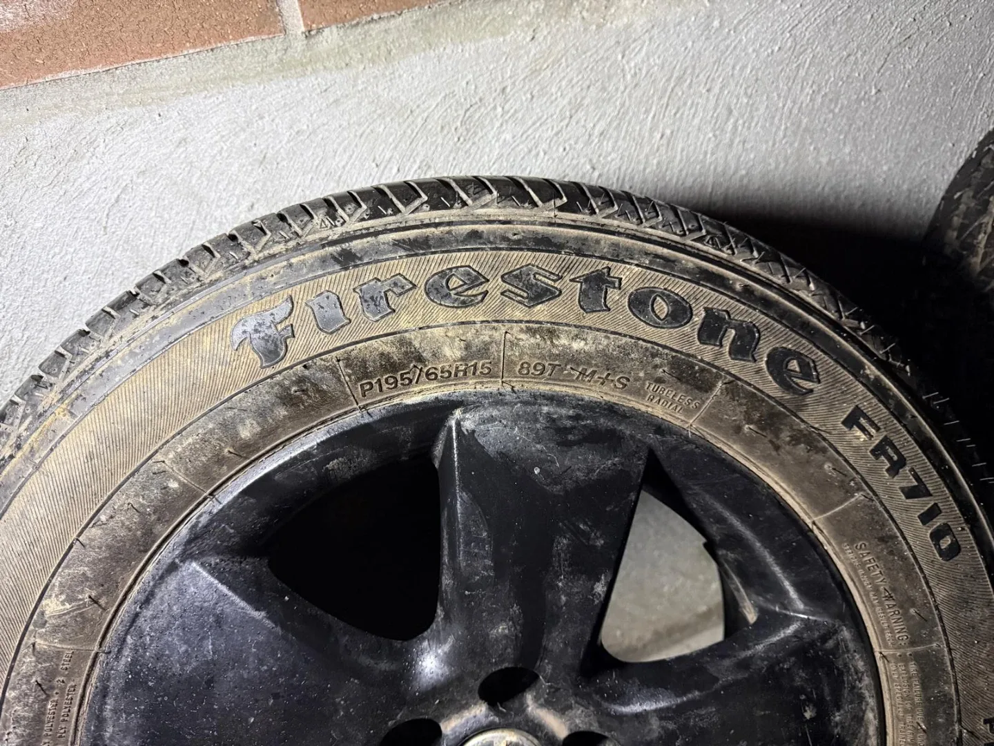 Firestone FR710 P195/65R15 Tires on VW Rims