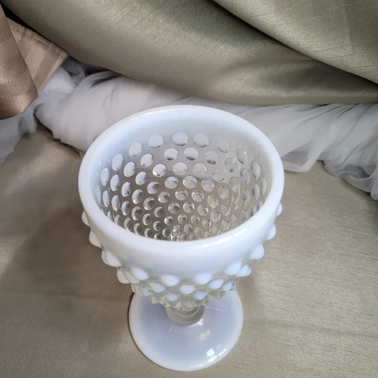 Fenton Hobnail French Opalescent Water Goblet image indicator(3)