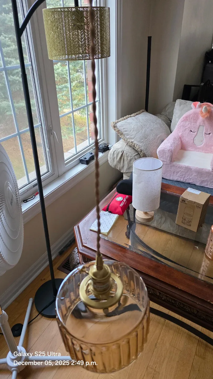 Z-striped Amber Pendant Light - 1 Light Hardwired image indicator(5)