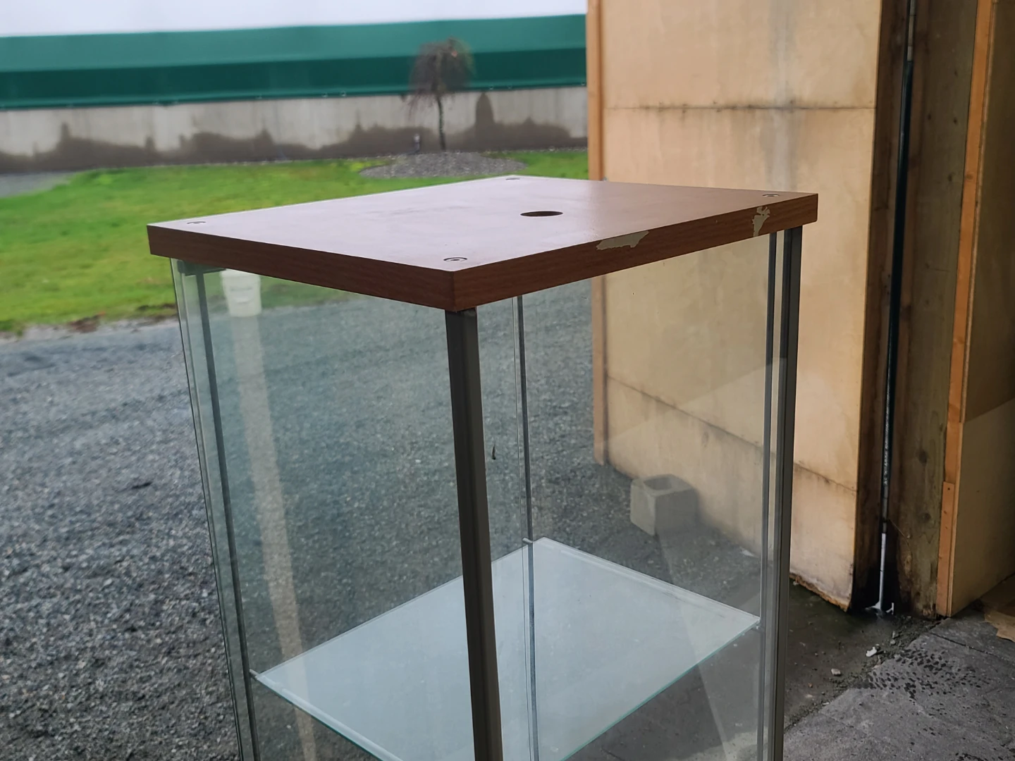 Glass Display Cabinet with Wood Trim - photo 3