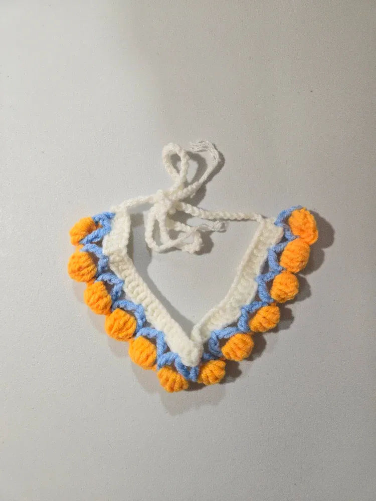 Handmade Crochet Pet Collar, Christmas gift #Cleanout image indicator(2)